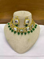 Indian kundan set with back meena