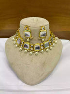 Indian kundan set with back meena