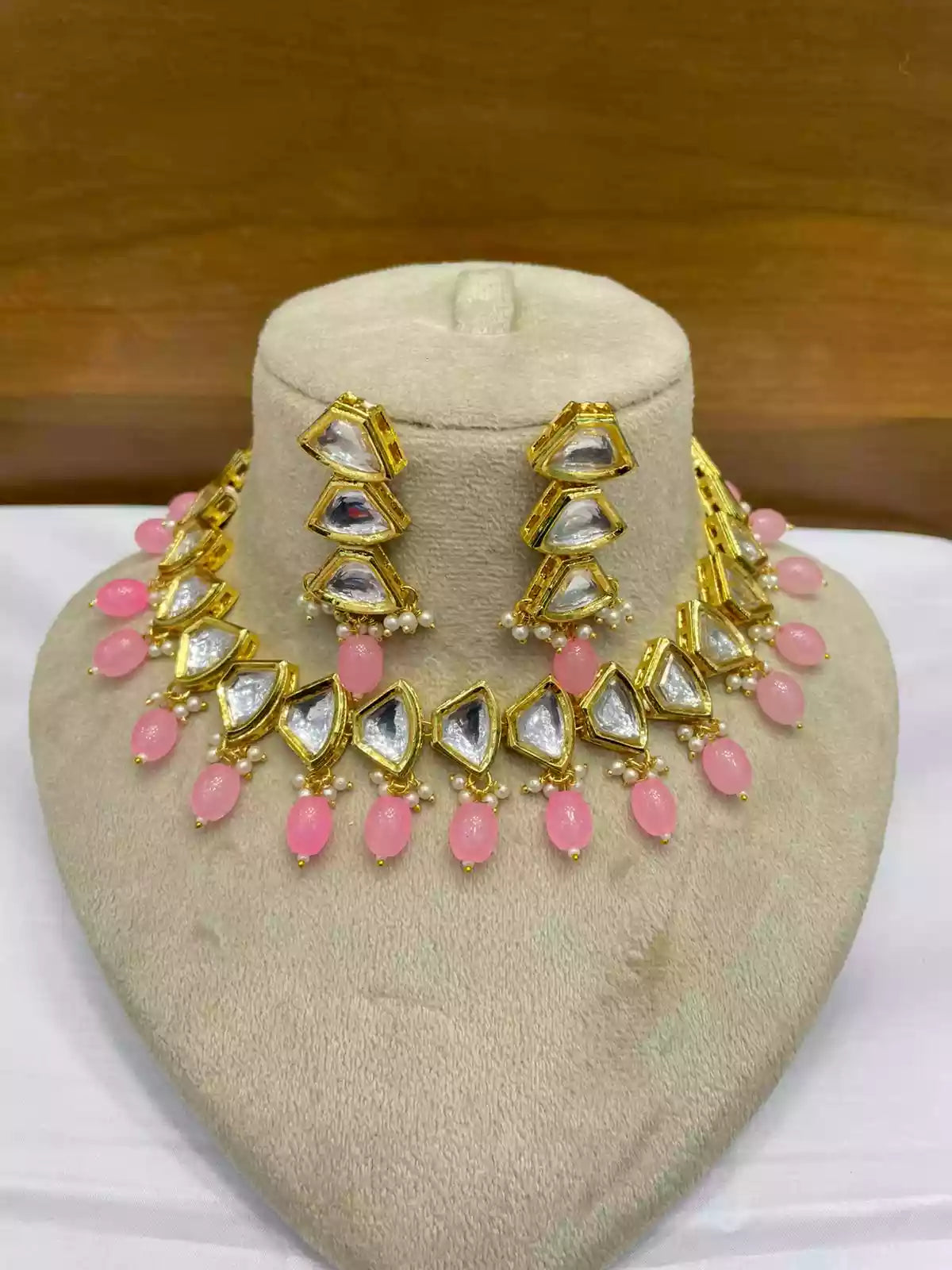 Indian kundan set with back meena