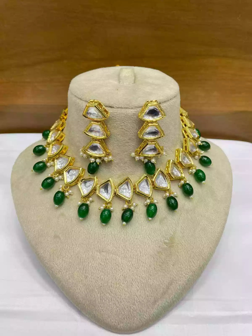 Indian kundan set with back meena