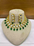 Indian kundan set with back meena
