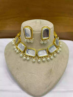 Indian kundan set with back meena
