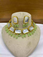 Indian kundan set with back meena