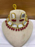 Indian kundan set with back meena