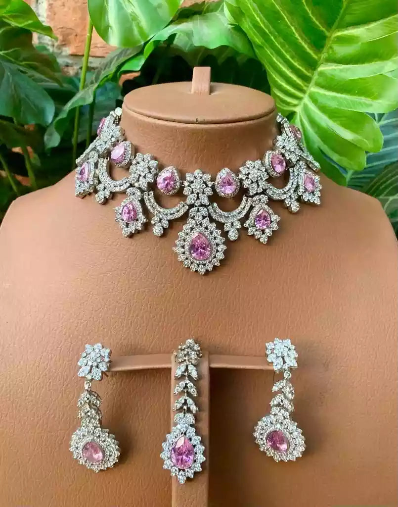 Zirconia bridal set with teeka