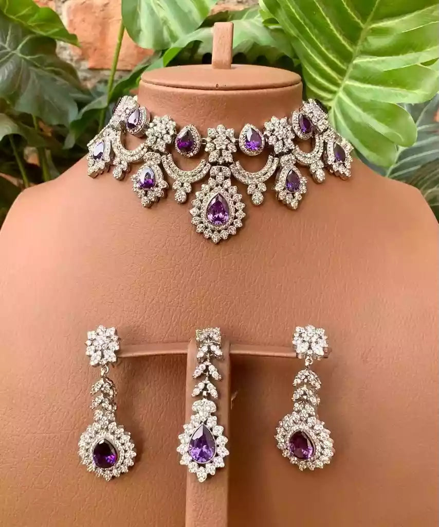 Zirconia bridal set with teeka
