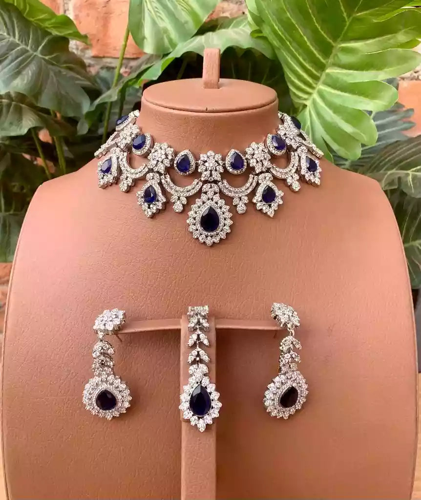 Zirconia bridal set with teeka