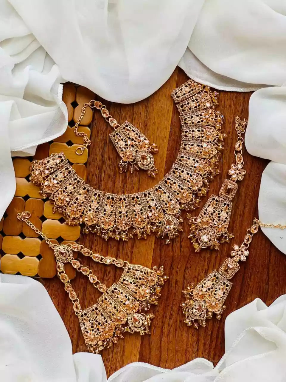 Zircon bridal set with jhumar