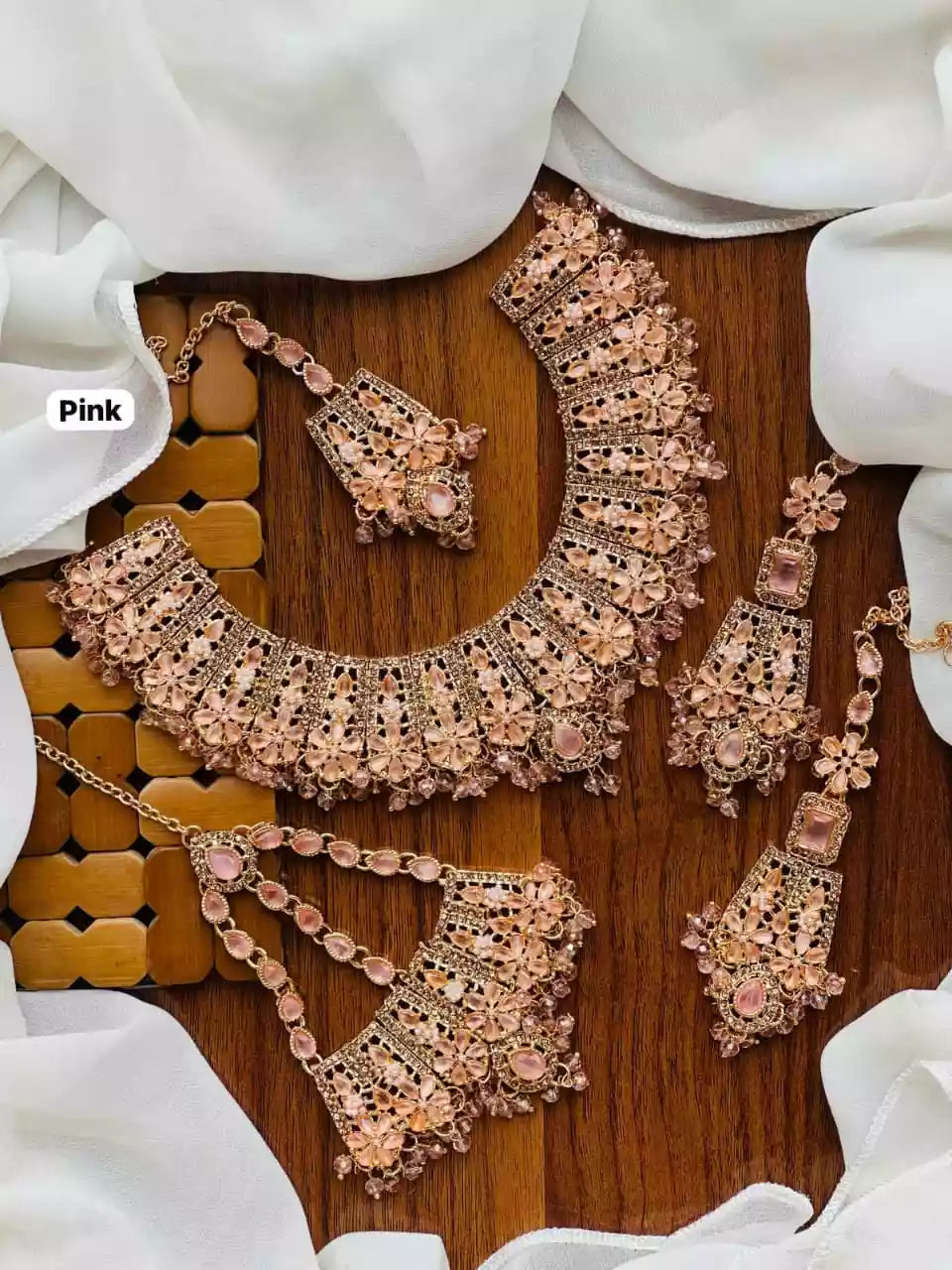 Zircon bridal set with jhumar