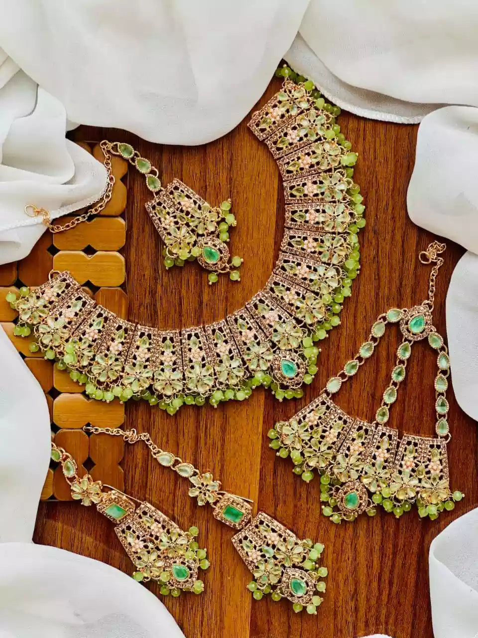 Zircon bridal set with jhumar