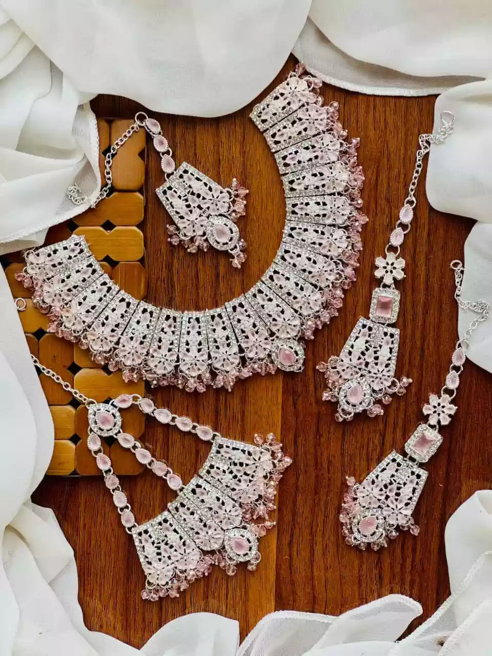 Zircon bridal set with jhumar