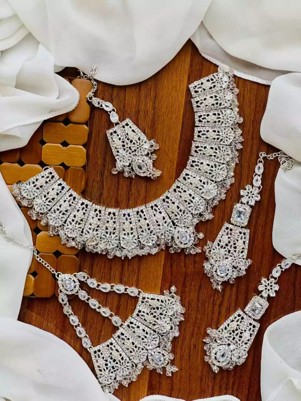 Zircon bridal set with jhumar