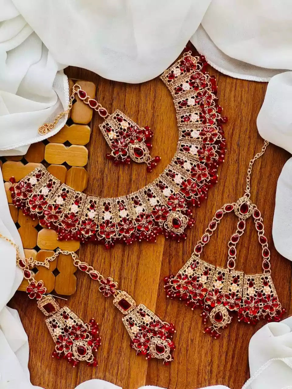 Zircon bridal set with jhumar
