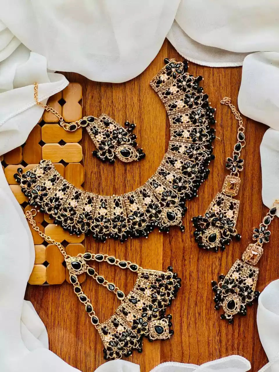 Zircon bridal set with jhumar