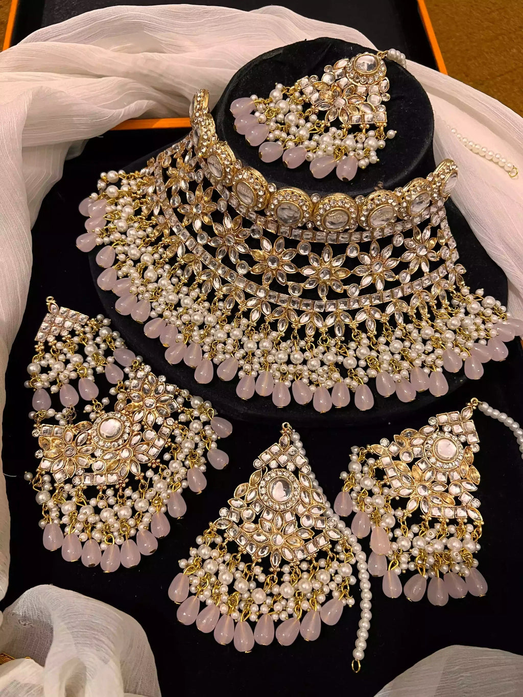 Kundan bridal set with jhumar