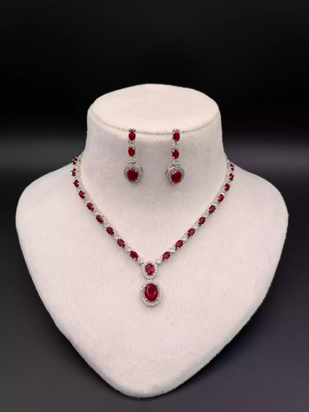 Indian zircon necklace set