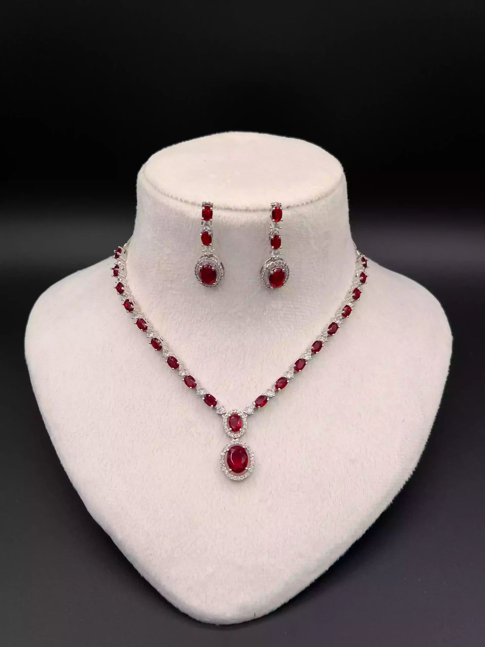 Indian zircon necklace set