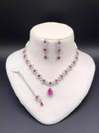 Indian zircon necklace set