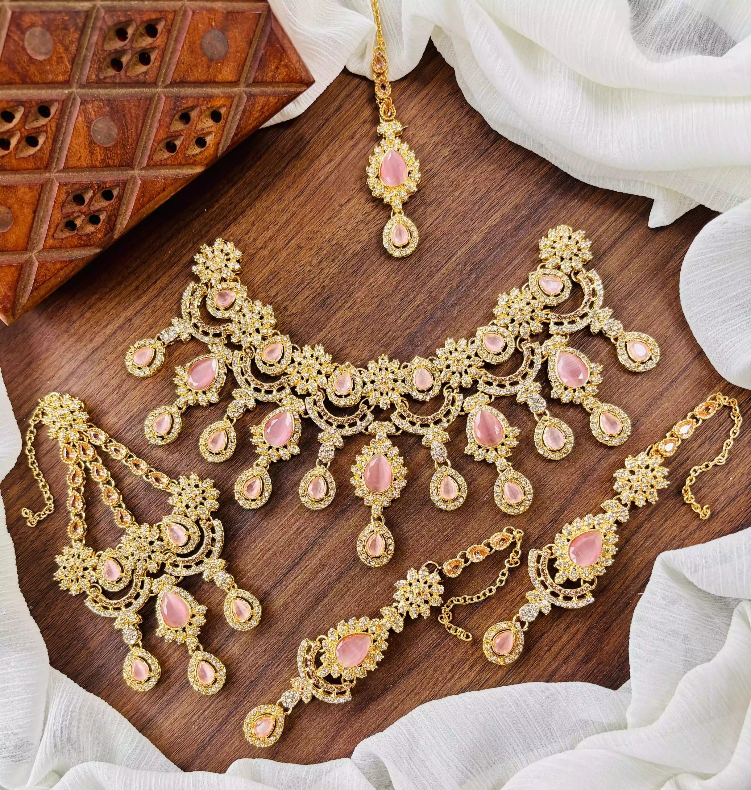 Zircon bridal set with jhumar