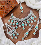 Zircon bridal set with jhumar