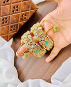 Zircon openable bangle pair