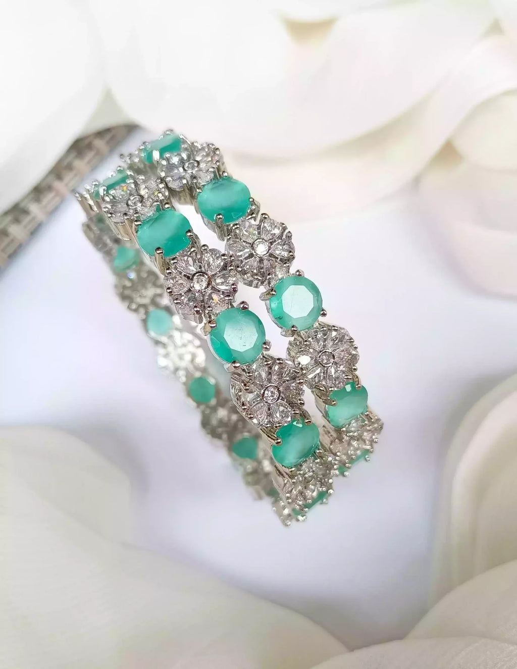 American diamond bangle pair