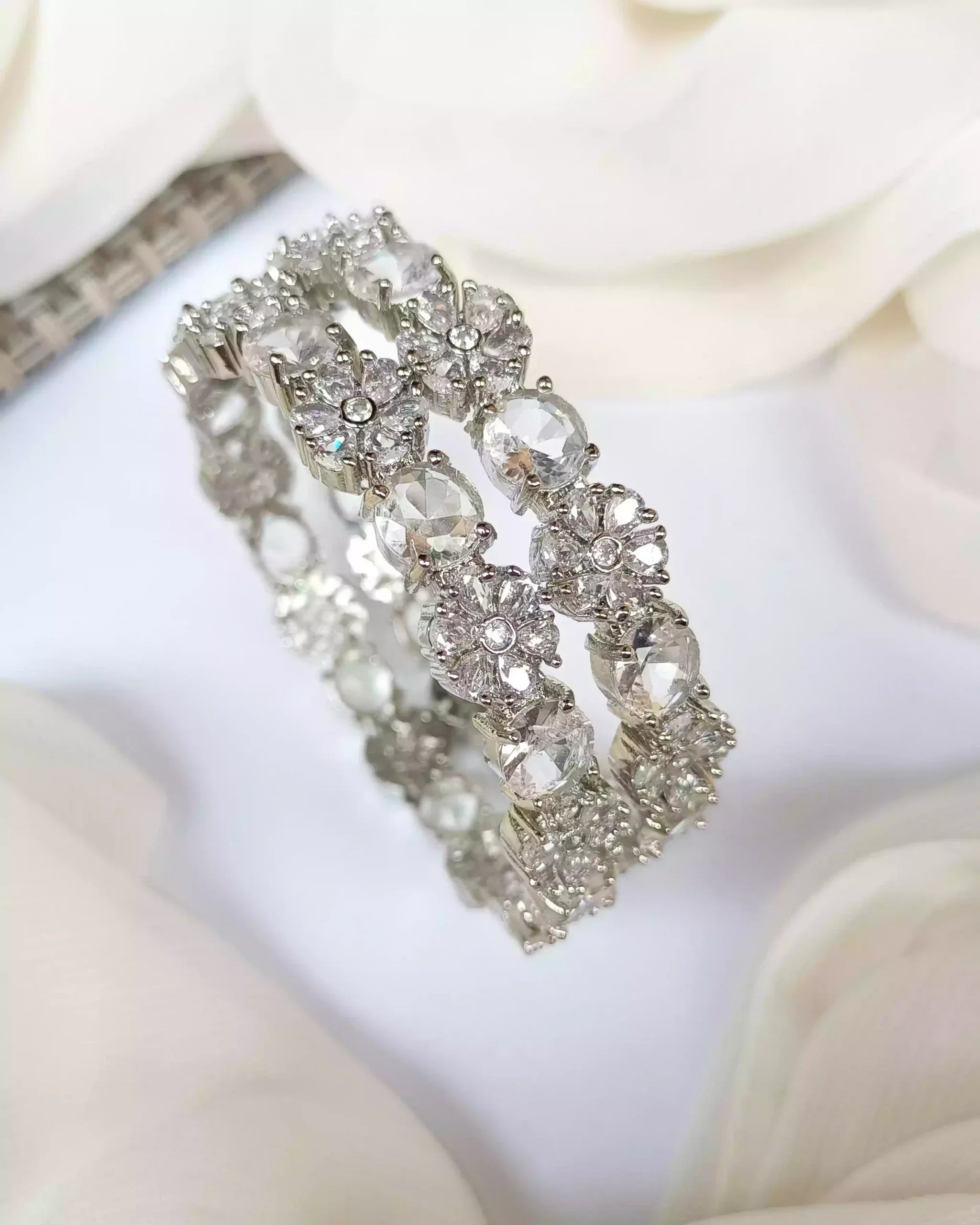 American diamond bangle pair