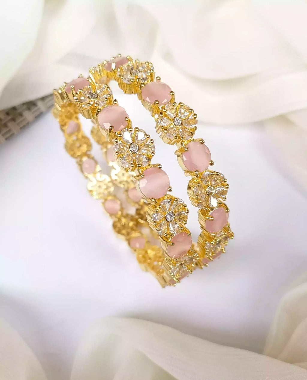 American diamond bangle pair