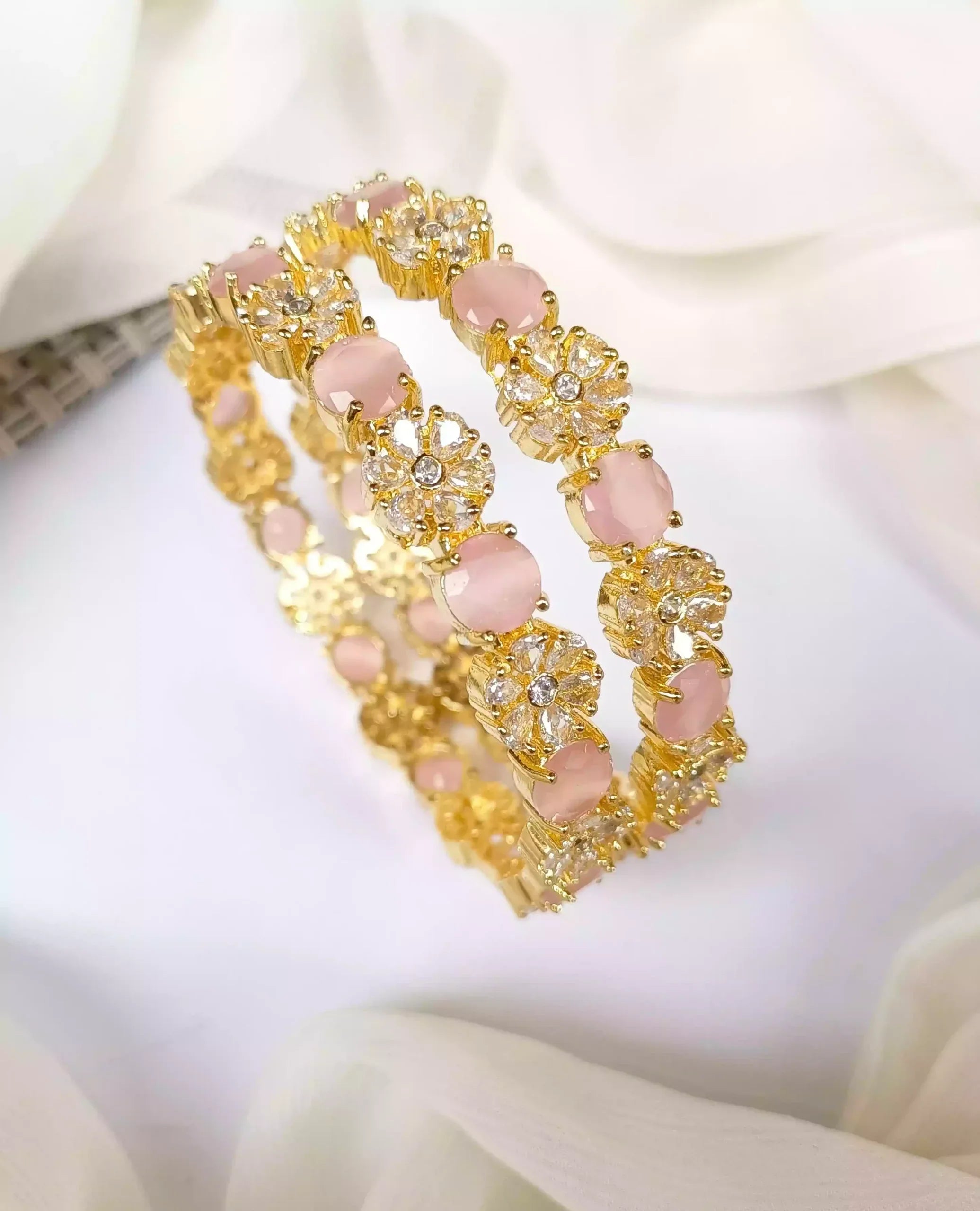 American diamond bangle pair