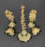 Kundan earrings teeka with saharay
