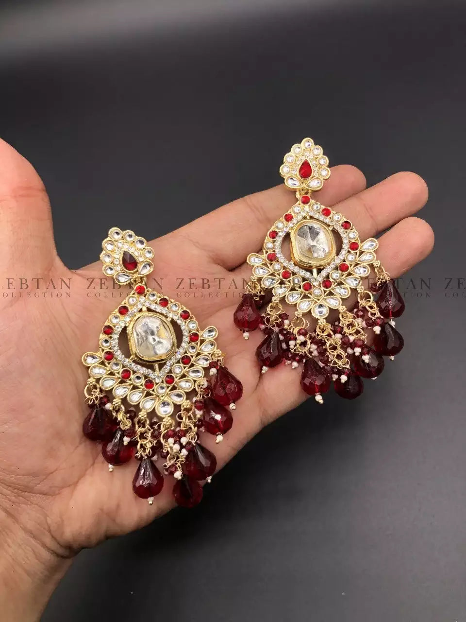 Indian kundan earrings