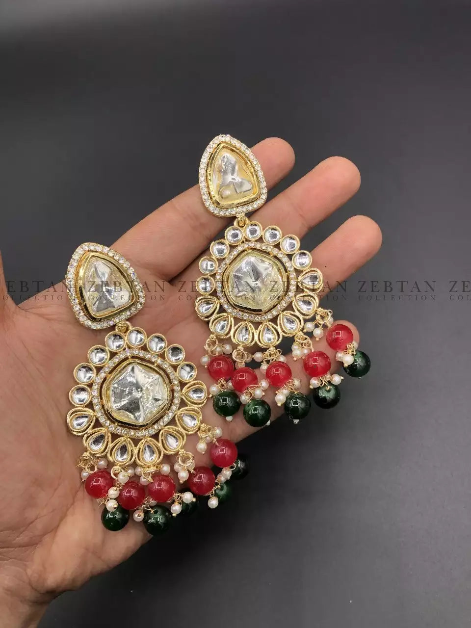 Jaipuri kundan earrings