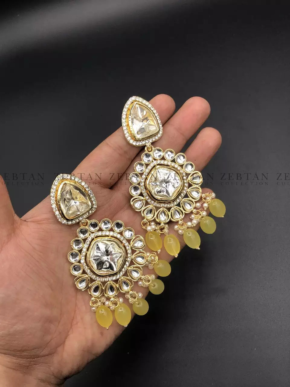 Jaipuri kundan earrings