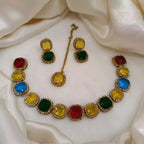 Doublet zircon necklace set