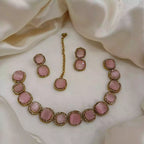 Doublet zircon necklace set