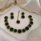 Doublet zircon necklace set