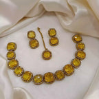Doublet zircon necklace set