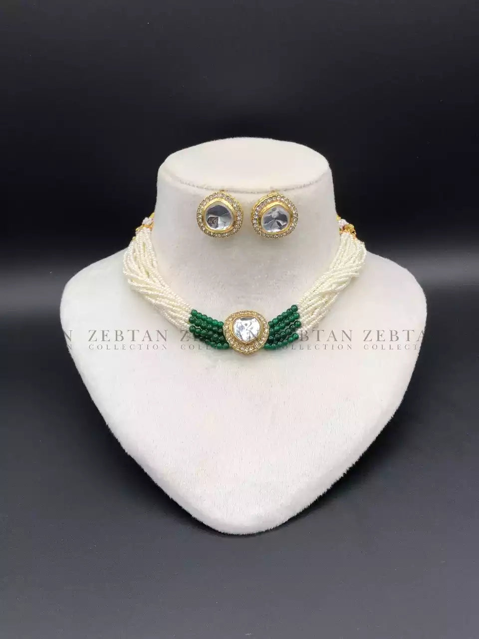 Uncut diamond choker set Main image