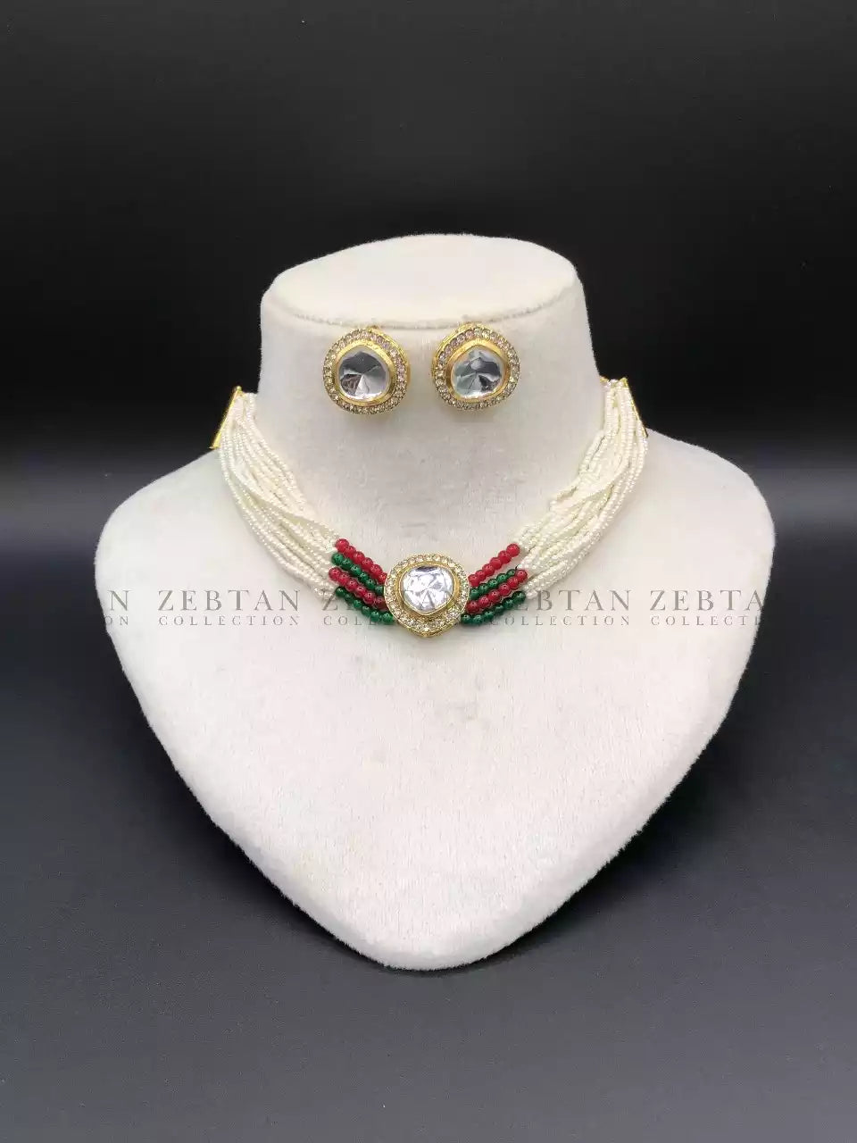 Uncut diamond choker set