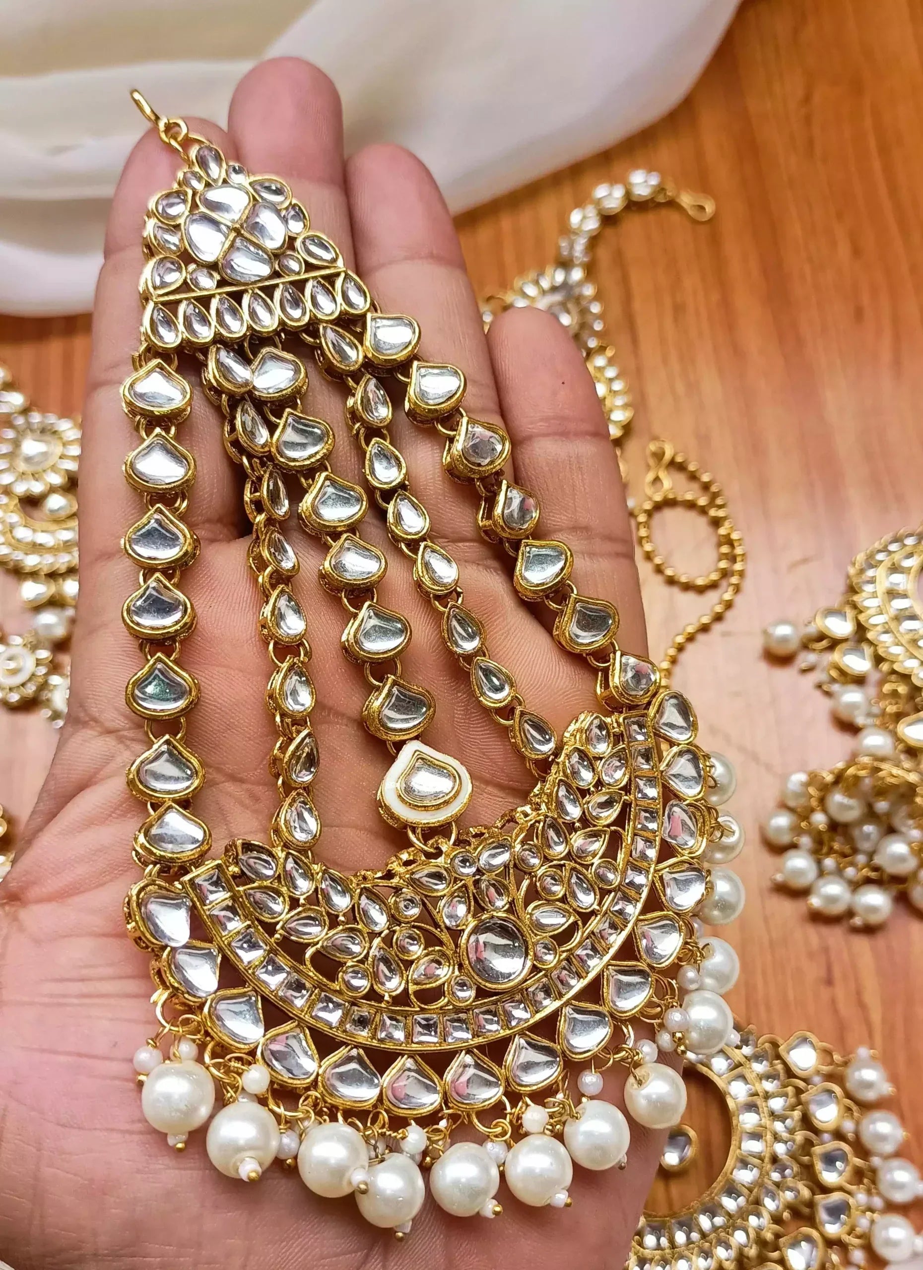 Indian kundan complete bridal set