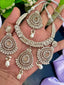 Silver plated designer necklace set