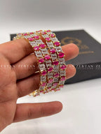 American diamond 4pcs bangles set