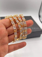 American diamond 4pcs bangles set