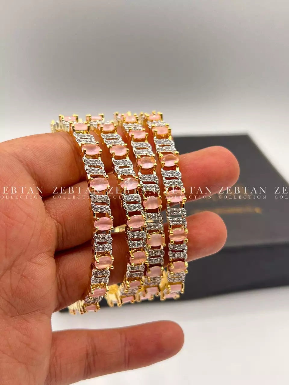 American diamond 4pcs bangles set