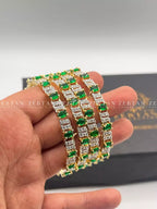 American diamond 4pcs bangles set