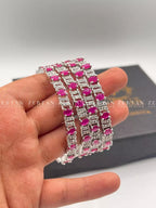 American diamond 4pcs bangles set
