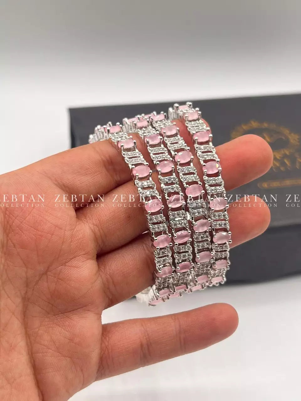 American diamond 4pcs bangles set