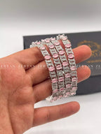 American diamond 4pcs bangles set