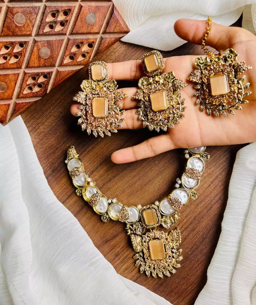 Handmade MOP necklace set