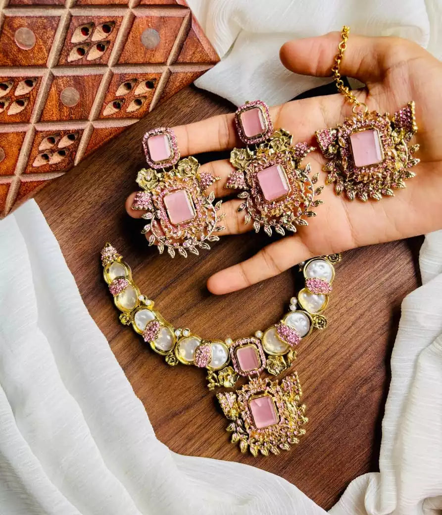 Handmade MOP necklace set